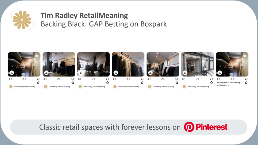 Backing Black: GAP and Boxpark Pinterest Board - RETAIL*MEANING